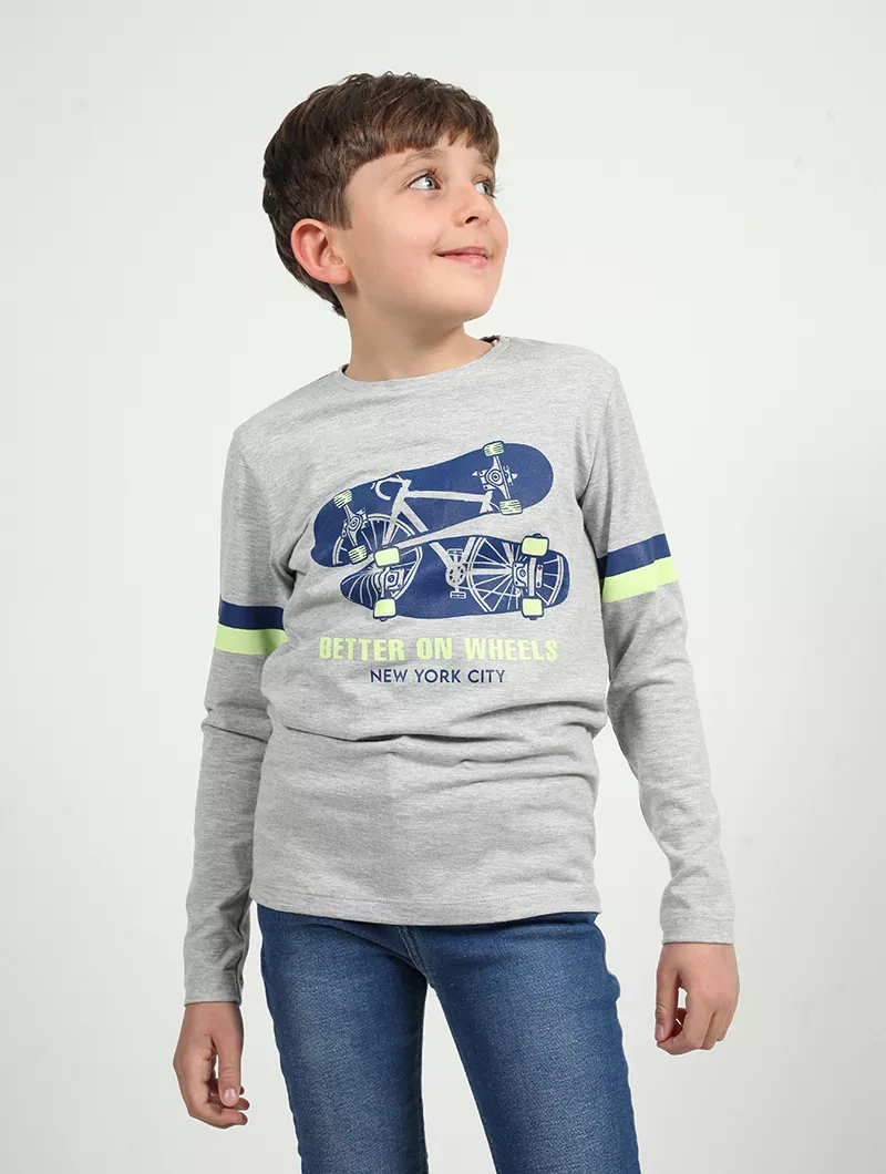Pull garçon imprimé
